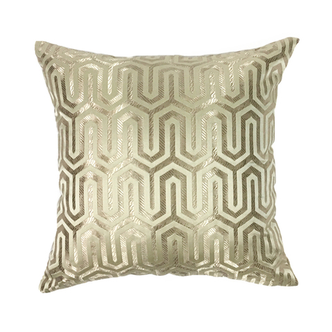 Housse de coussin tissée Jacquard, taie d'oreiller moderne et géométrique, Beige foncé, décoration carrée pour canapé, 45x45 cm, vente par pc ► Photo 1/6