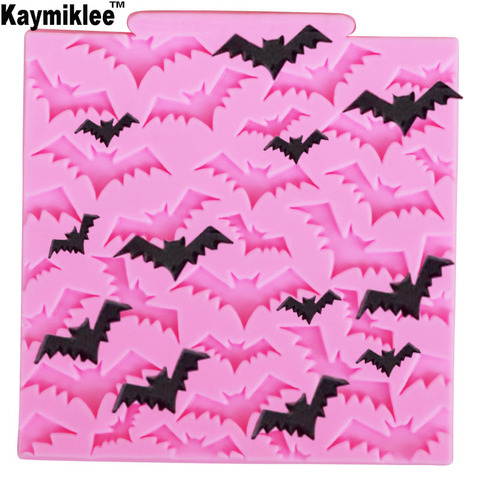 M946 chauve-souris Silicone moule Halloween gâteau bordure Cupcake Fondant gâteau décoration outils bonbons argile chocolat Gumpaste moules ► Photo 1/6