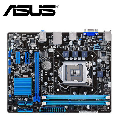 Asus — Carte mère H61M-E, socket LGA 1155, i3/i5/i7, 16 Go DDR3, uATX, UEFI, avec BIOS et port DVI, originale, pour ordinateur de bureau, pièce d'occasion ► Photo 1/1