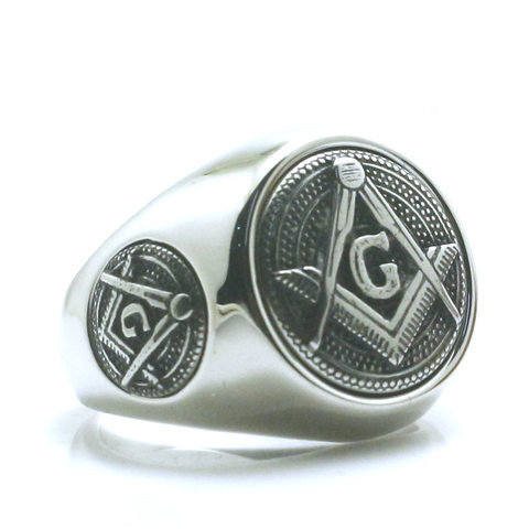 Bague Cool pour hommes, en acier inoxydable 316L, 7 à 15 tailles, 3 logos, Design personnel ► Photo 1/4