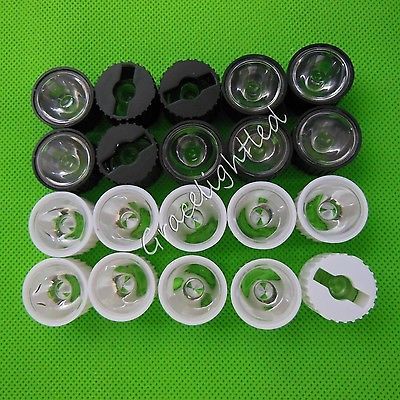 10 pièces, haute puissance 120 avec support, bricolage 5/ 8 / 15 / 30 / 60/90/led/45/degrés 20mm Len pour 1W 3W 5W LED ► Photo 1/4