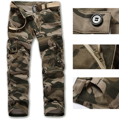 Pantalon Cargo de Camouflage de l'armée pour homme, salopette multi-poches, longue, tactique, taille M-XXXL ► Photo 1/6