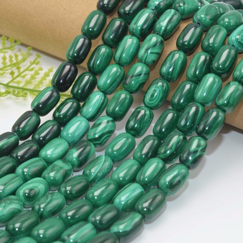 Perles de Malachite naturelle pour tambour, 10x14mm ► Photo 1/4