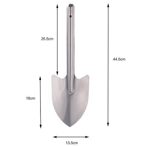 Pelle de jardin en acier inoxydable, outils à main de survie d'urgence, pelle d'exploration en plein air Camping ► Photo 1/1