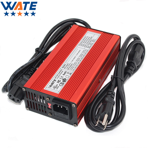 Chargeur intelligent 84V 3a 72V, pour batterie Li-ion 20S 72V, haute puissance, avec ventilateur, boîtier en aluminium rouge ► Photo 1/6
