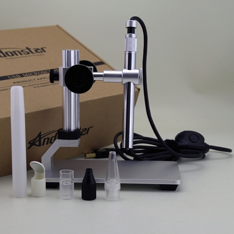 Andonstar-Microscope numérique 500x 8led USB, loupe de caméra vidéo, Microscope électronique HD, Module WIFI, support de Base en métal ► Photo 1/6