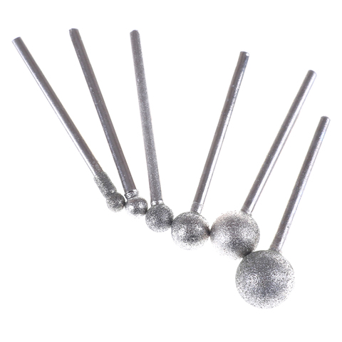 6 Pcs/lot granit diamant fraises Dremel outils accessoires rond diamant meule pour Dremel outil rotatif diamant outils ► Photo 1/6