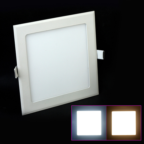 Plafonnier encastré LED 3-25W blanc chaud/blanc naturel/blanc froid carré Ultra mince led panneau lumineux AC85-265V LED vers le bas ► Photo 1/6