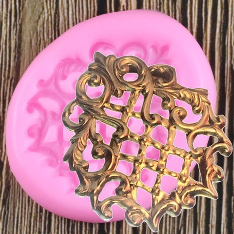 Moules à Relief de grille 3D en Silicone, pour décoration de Cupcake, pour Fondant, bonbons, argile, chocolat ► Photo 1/6
