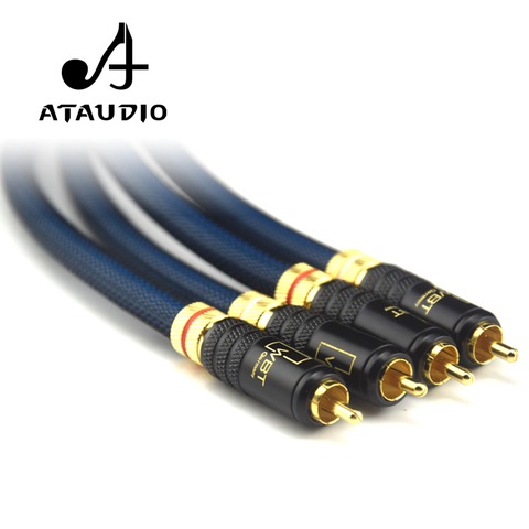 ATAUDIO 1 paire Câble Rca Siltech G5 Top Qualité Plaqué Argent RCA Mâle à Mâle Câble ► Photo 1/6