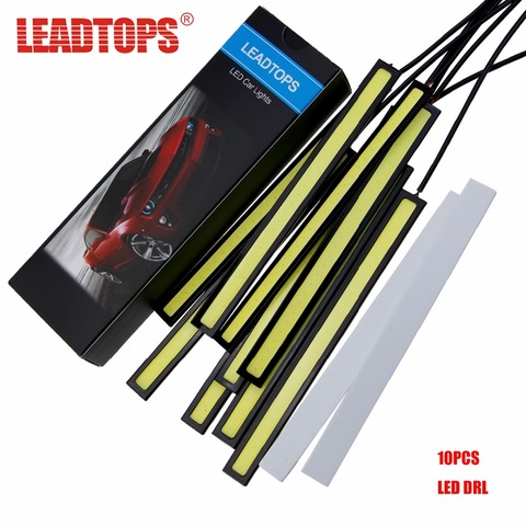 Leadtop 10 pièces COB LED feux de jour DC 12V DRL 14-17mm étanche Auto voiture COB conduite antibrouillard voiture style CI ► Photo 1/6