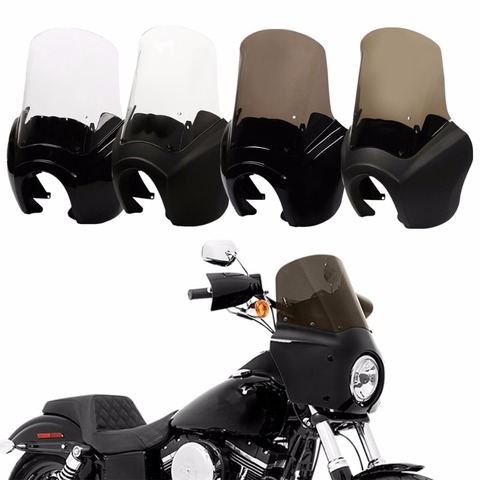 Carénage de phare avant de moto avec couvercle de pare-brise de 15 pouces, pour Harley Dyna Low Rider Super large Glide Fat Street Bob t-sport ► Photo 1/1