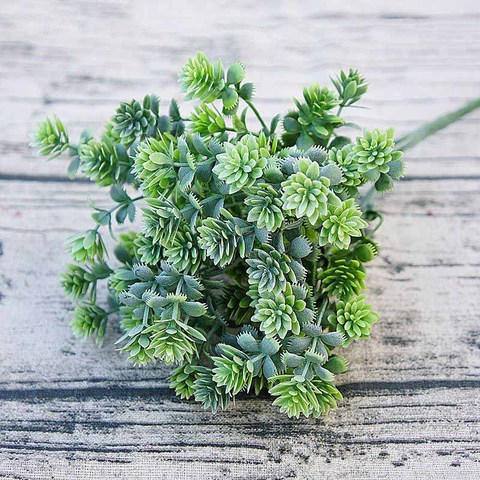 Plantes succulentes artificielles en plastique, feuilles d'automne, fleurs succulentes artificielles DIY, décoration de mariage, fausse couronne de fleurs ► Photo 1/6