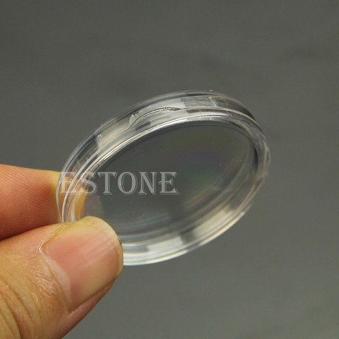Capsules plastique transparent pour pièces de monnaie | Ensemble de 10 pièces rondes claires appliquées 28mm ► Photo 1/6