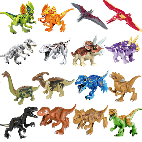 1 pièces dinosaures Legoing Jurassic World 2 Tyrannosaurus Rex blocs de construction briques mes figurines d'animaux jouets pour enfants cadeau ► Photo 1/1