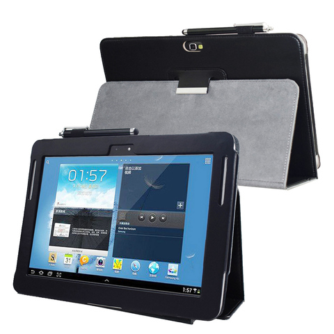 Housse de protection avancée en cuir pour tablette Samsung, compatible modèles N8000, N8010, N8013, Note 10.1 (version 2012), N8005, N8020 SCH-I925 ► Photo 1/6