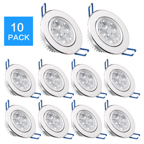 10 pack/lots AliExpress 7-25 jour LED Spot LED Downlight Dimmable lumineux encastré décoration plafonnier 110V 220V AC85-265V ► Photo 1/6