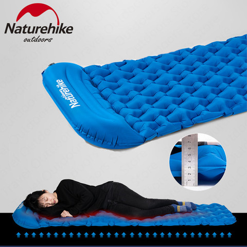 Matelas gonflable de Camping de matelas gonflable de naturerandonnée avec le coussin de couchage portatif ultra-léger extérieur de tente d'oreiller ► Photo 1/6