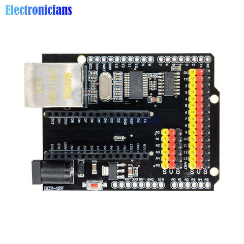 Diymore – Module réseau Ethernet ENC28J60 V2.0 LAN, i/o SPI 51 AVR PIC LPC STM32 pour Arduino UNO R3 CH340G NANO V3.0 ► Photo 1/6