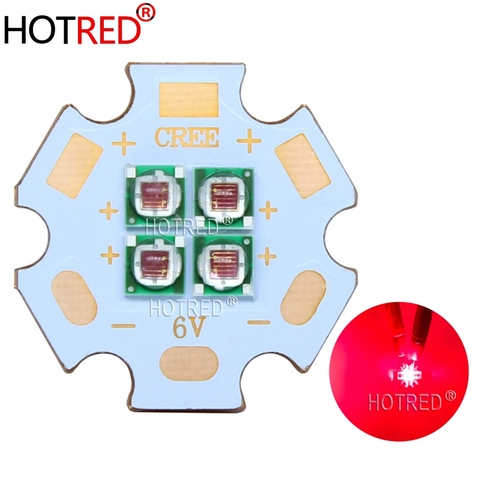 10W Deep Red 660nm 3535 Epiled 2V 4V 6V, remplacement CREE XPE ampoule émetteur multi-puces croissance de plantes, réseau de diodes LED avec PCB en cuivre de 20mm ► Photo 1/6
