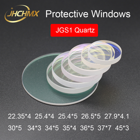 JHCHMX Laser protection fenêtres/lentille 1064nm JGS1 silice fondue 22.35*4 30*5 27.9*4.1 36*5 37*7mm pour 0-6kw fibres Laser Machines ► Photo 1/6