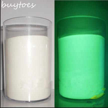 Blanc Brillant Vert Lumière lumineux poudre phosphore pigment, 50 g/sac, Noctilucent Poudre Lueur dans L'obscurité Dust Pigment pour peinture ► Photo 1/1