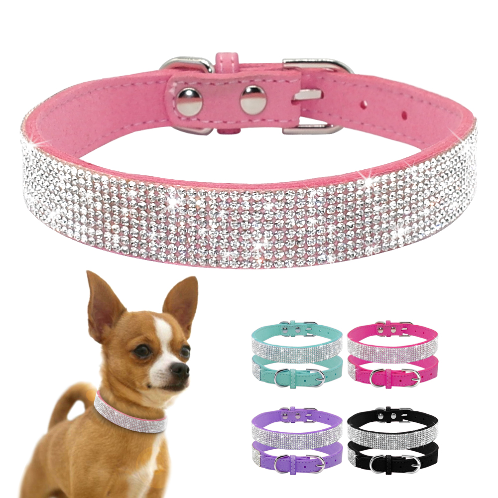 Harnais avec strass pour Chihuahua en cuir  Small dog harness, Suede  leather, Leather