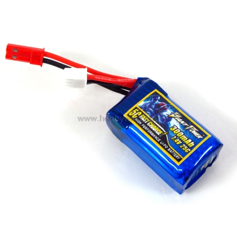 7.4 v 2 s 300 mah 25C LiPO Batterie Ultra-Léger 4 cm fil JST plug pour RC Micro Avions Lipolymer puissance ► Photo 1/1