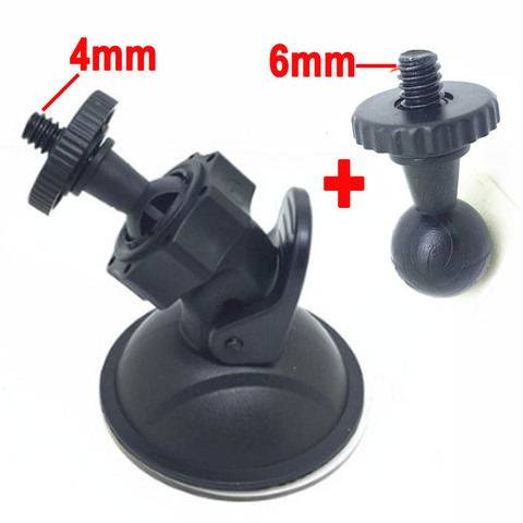 6MM tête Plus 4MM collant DVR Support rond socle d'aspiration trépied voiture Support pour voiture DVR DV GPS caméra ventouse Support de verre Support ► Photo 1/4