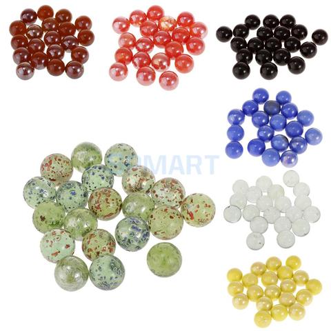 20 pcs 16mm Assorties Couleur Billes De Verre Enfants Jeu Traditionnel Lecture Fun Toy ► Photo 1/6