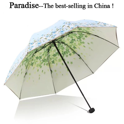 Parapluie Anti-UV pour femmes et filles, Double tissu, 3 plis, léger, Durable, résistant, 8K, vente en gros ► Photo 1/6