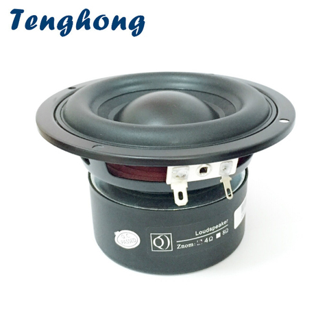 Tenghong – haut-parleur Audio Portable, 4 pouces, 4/8 Ohm, 40W, caisson de basses, médiums, multimédia, pour Home cinéma, 1 pièce ► Photo 1/6