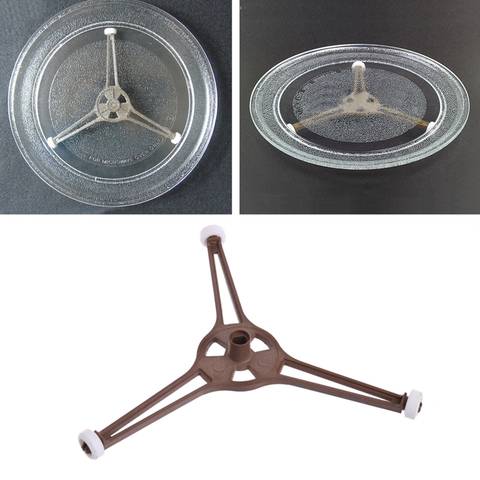 Plateau en forme de Triangle pour four à micro-ondes, assiette en verre plat de 24.5cm pour pièces de four à micro-ondes U1JE ► Photo 1/6