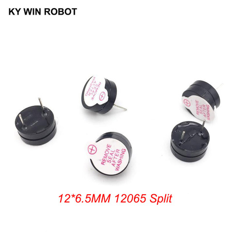 Buzzer électromagnétique 3V 12x6.5MM, 5 pièces, Ultra-mince, Tube en plastique SOT Long et continu, 12065 pas, 7.6mm ► Photo 1/6