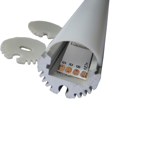 10 Sets/Lot type Rond en aluminium Anodisé led profil d'extrusion AL6063 LED en aluminium profil logement pour pendentif lumière (0.5 M longue) ► Photo 1/1