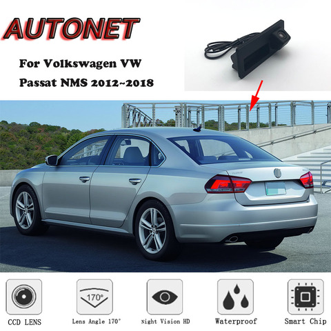 AUTONET – caméra de recul, pour Volkswagen VW Passat NMS 2012 ~ 2022, vision nocturne, poignée de coffre, caméra de stationnement ► Photo 1/6