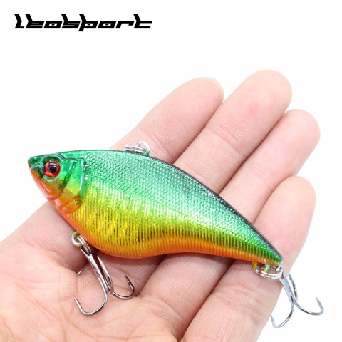 LEOSPORT – leurre vibrant rigide avec triple hameçon coulant, appât artificiel idéal pour la pêche à la manivelle, 7CM, 16G, 1 pièces ► Photo 1/6