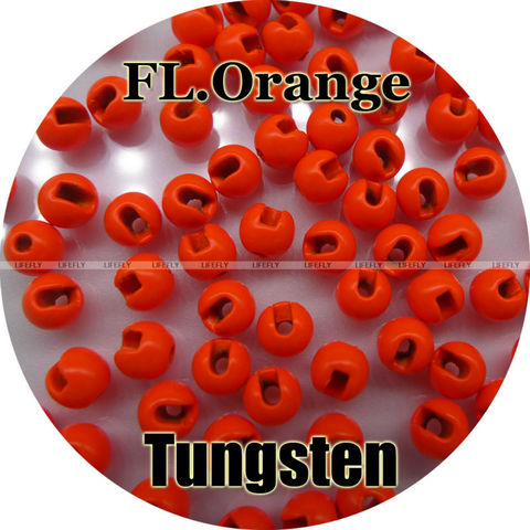 Orange Fluorescent Couleur, 100 De Tungstène Perles, Fendue, montage de Mouches, Pêche À la Mouche ► Photo 1/1