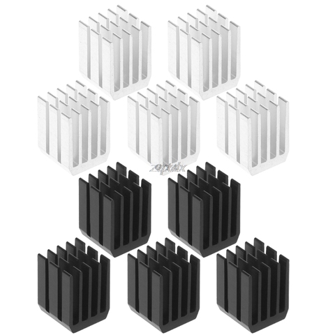 5 x aluminium refroidissement pièces 9x9x12MM jeu de puces dissipateur thermique RAM radiateur radiateur refroidisseur ► Photo 1/6