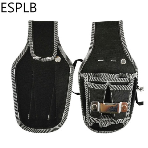 ESPLB-sac à outils 9 en 1, sac à outils de taille, mallette, pochette pour ceinture, tournevis, perceuse, support de fourche pour électricien 600D sac à outils en tissu ► Photo 1/5