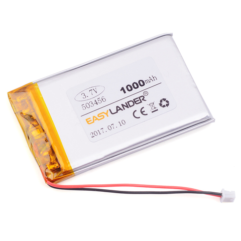 503456 503356 3.7V 1000mAh Rechargeable li-polymère Li-ion batterie pour gps tracker MP4 MP5 DVR haut-parleur jouets E-book 503455 ► Photo 1/3