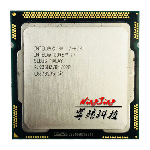 Intel Core i7-870 i7 870, Quad-Core 2.9 processeur d'unité centrale, 8M, 95W, LGA 1156 ► Photo 1/1