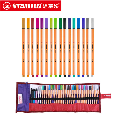 Stabiliso Point 88 marqueurs artistiques, stylo en Fiber 0.4mm, 25 couleurs avec aiguille, pointe fine pour Design Manga, pour croquis et dessin ► Photo 1/6