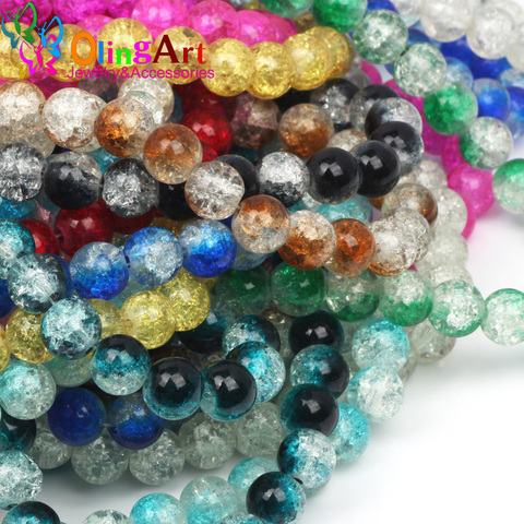 OlingArt – lot de 30 perles de verre 10MM, mélange de cristaux entretoises, bricolage, boucle d'oreille, Bracelet ras du cou, fabrication de bijoux ► Photo 1/5