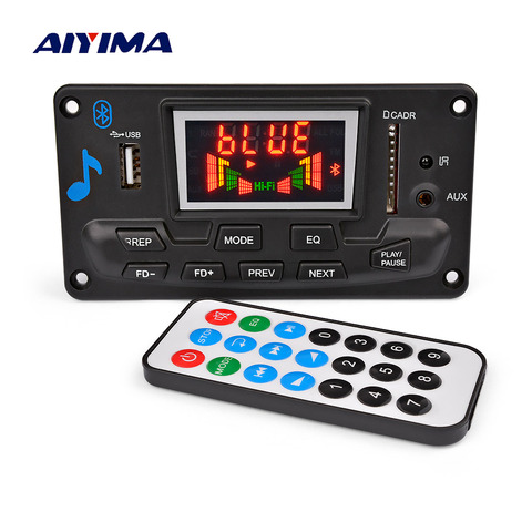 AIYIMA – décodeur MP3 Bluetooth 12V 4.2, Module Audio, affichage du spectre, sans perte, décodage APE, prise en charge de l'application EQ FM AUX, accessoires de voiture ► Photo 1/6