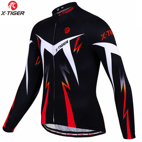 X-tiger maillot De cyclisme hiver à manches longues vêtements De vélo polaire thermique Roupa De Ciclismo Invierno Hombre vtt vêtements De vélo ► Photo 1/6