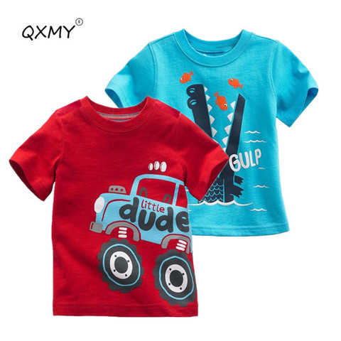 T-shirt en coton pour bébés garçons, imprimé en voiture, haut de marque, vêtements d'extérieur pour enfants, été, 2022 ► Photo 1/6