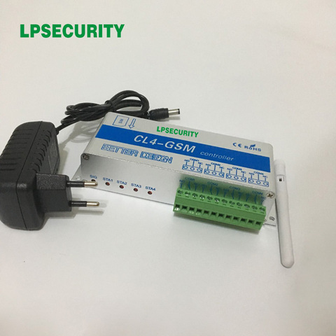 LPSECURITY CL4-GSM 4 relais GSM SMS/cadran contrôleur de synchronisation serveur télécommande porte de la pompe ► Photo 1/1