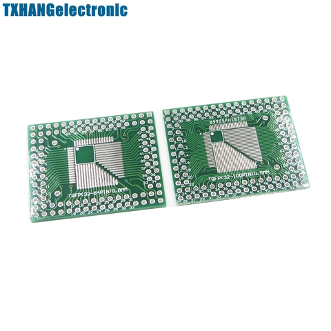 Adaptateur QFP/TQFP/FQFP/LQFP 32/44/64/80/100 à DIP, 5 pièces, convertisseur de carte PCB ► Photo 1/4