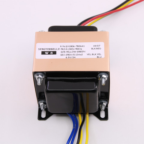 Amplificateur HIFI Audio EI sortie transformateur: AC250V (120mA)-0-AC250V (120mA), 0-AC6.3V (3A) amplificateur de puissance ► Photo 1/5